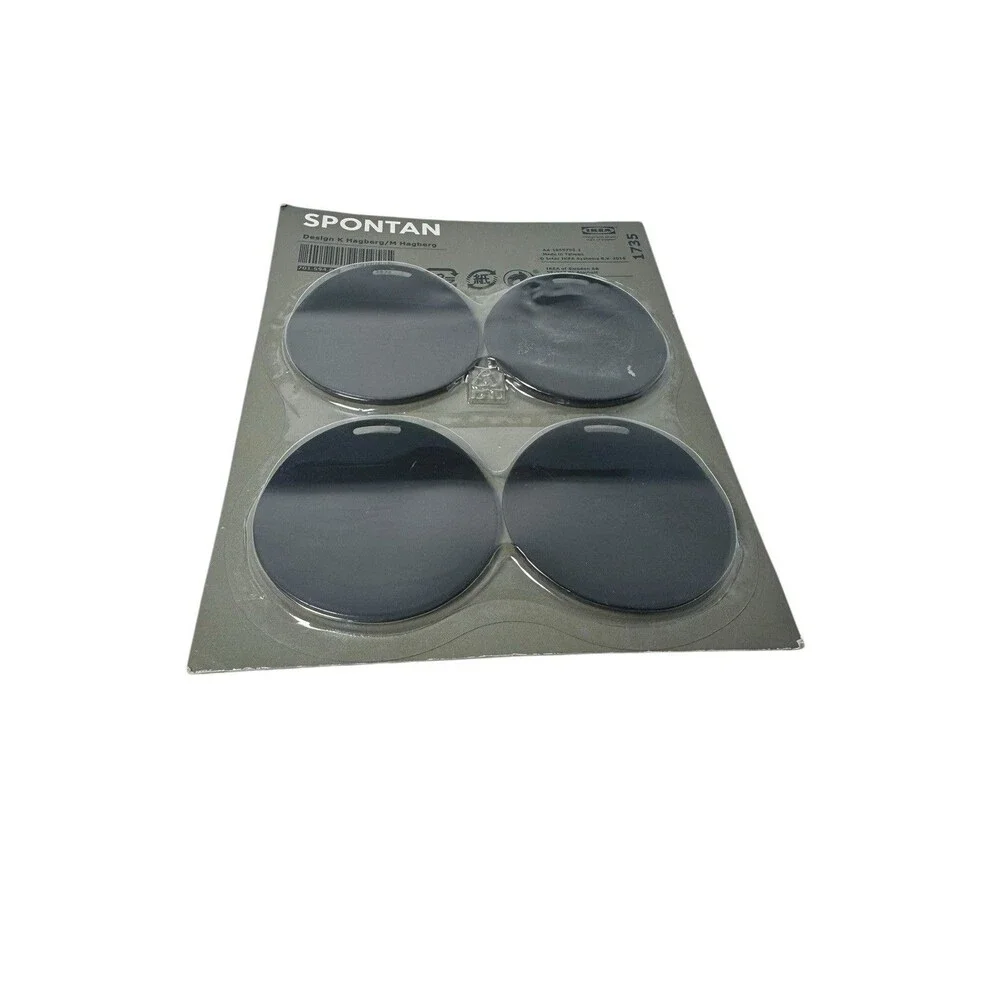 4X IKEA Spontan Magnet Round for Refrigerator Kitchen Office Board Black- 1735
